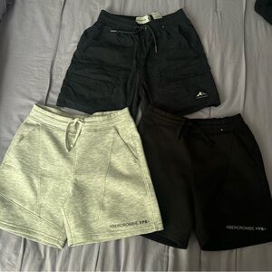 Abercrombie & Fitch Boys Black and Gray Short Bundle